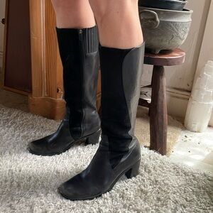 Dansko black leather knee high boots